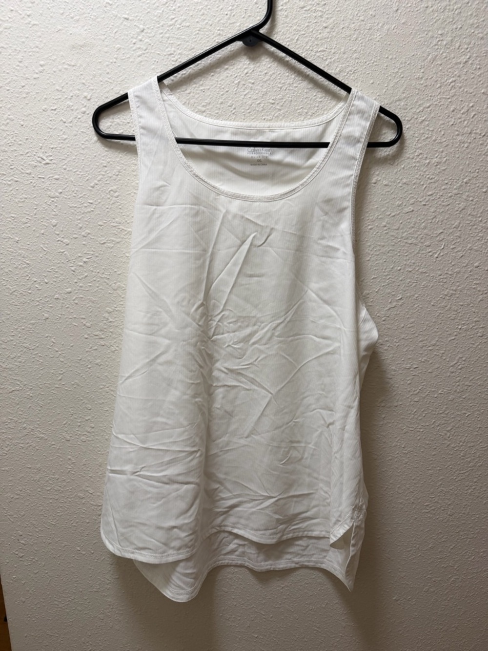 Calvin Klein White Ribbed Tank Top